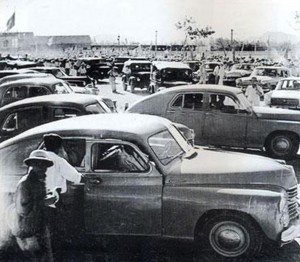 A bust scene at Vinh Station in the late colonial period